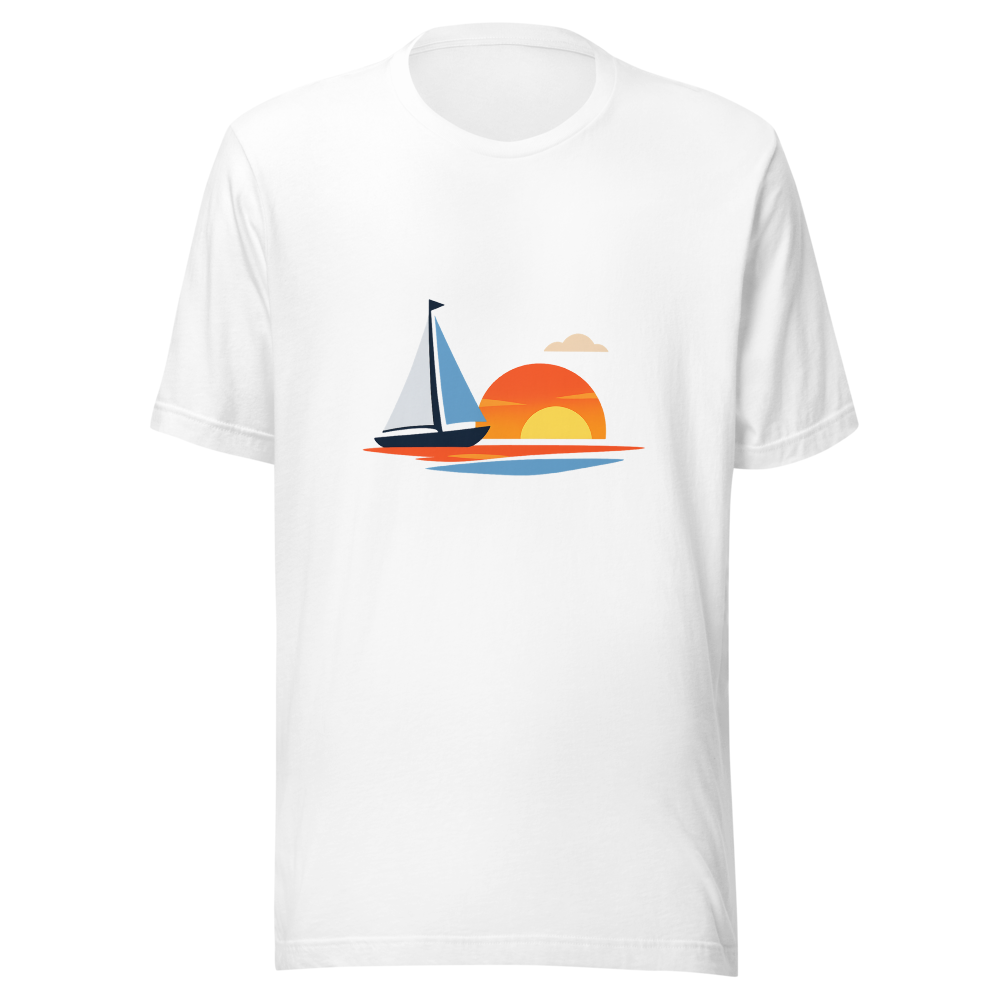 Sailing Boat at Sunset Minimalist