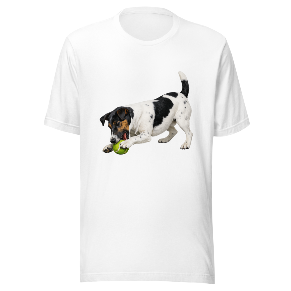 Black-Spotted Smooth Fox Terrier Playing with Ball 2