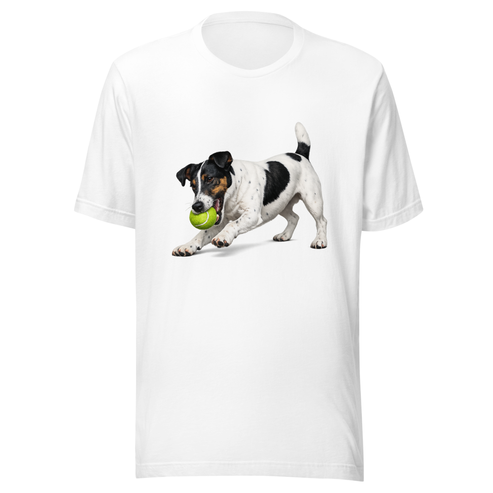Black-Spotted Smooth Fox Terrier Playing with Ball 1